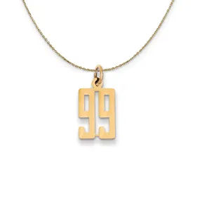 Gold Alumni Number 99 Necklace