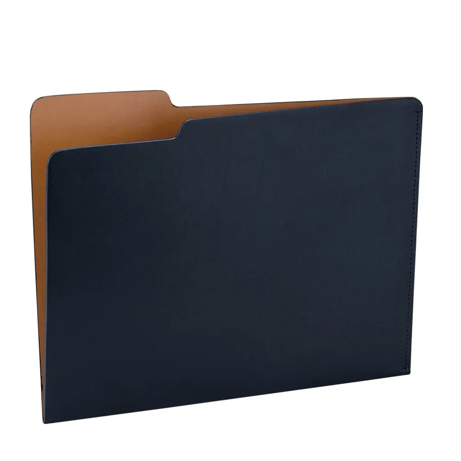 Carlo File Folder in Indigo Leather