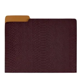 Carlo File Folder in Indigo Leather