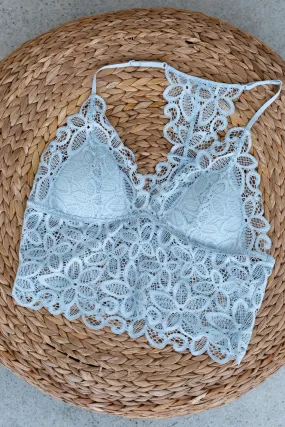 Gray Blue Padded Bralette