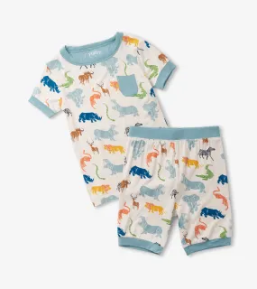 Scratchy Safari Bamboo Short Pyjamas by Hatley