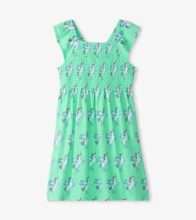 Rainbow Pegasus Smocked Dress by Hatley