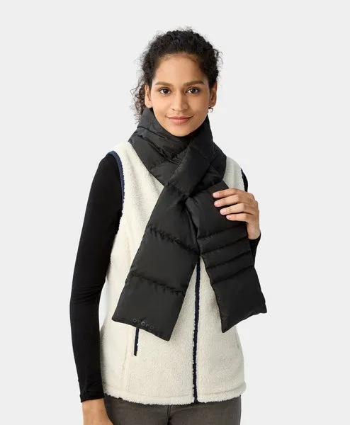 Heated Puffer Down Scarf Long