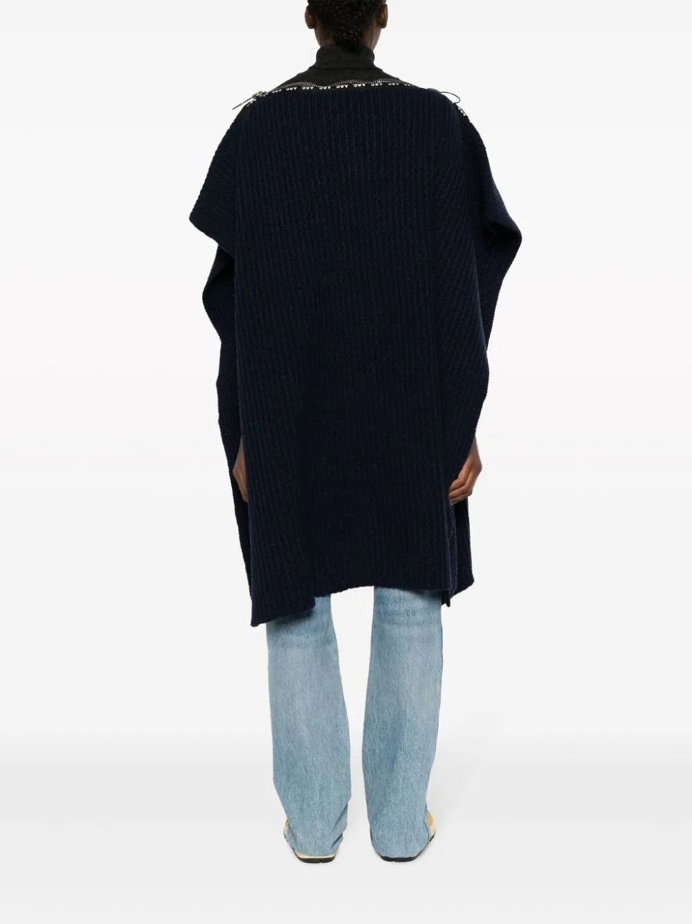 Herno Wool Poncho With Down Details