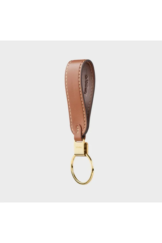 Caramel Leather Loop Keychain