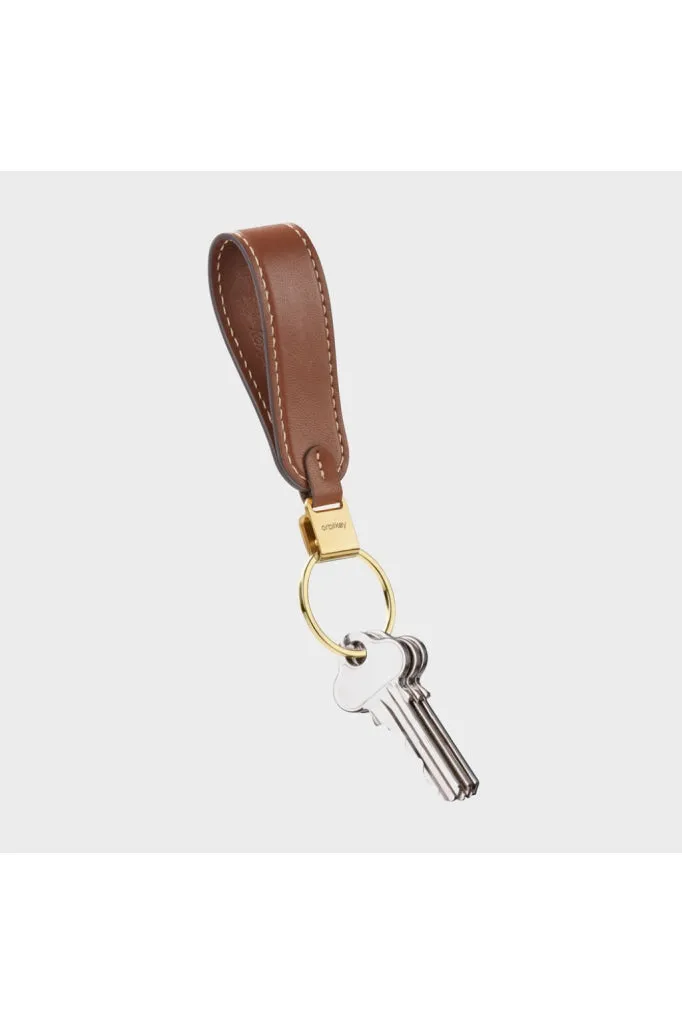 Caramel Leather Loop Keychain