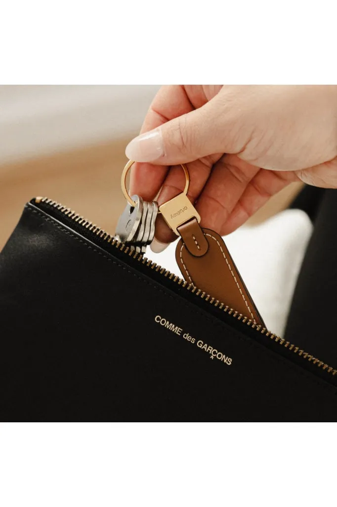 Caramel Leather Loop Keychain