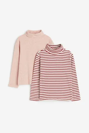 H&M 2-pack Ribbed Jersey Turtleneck Tops