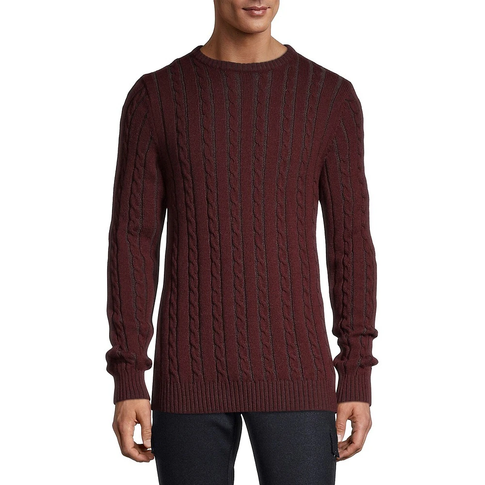 Horst Melange Cable-Knit Sweater