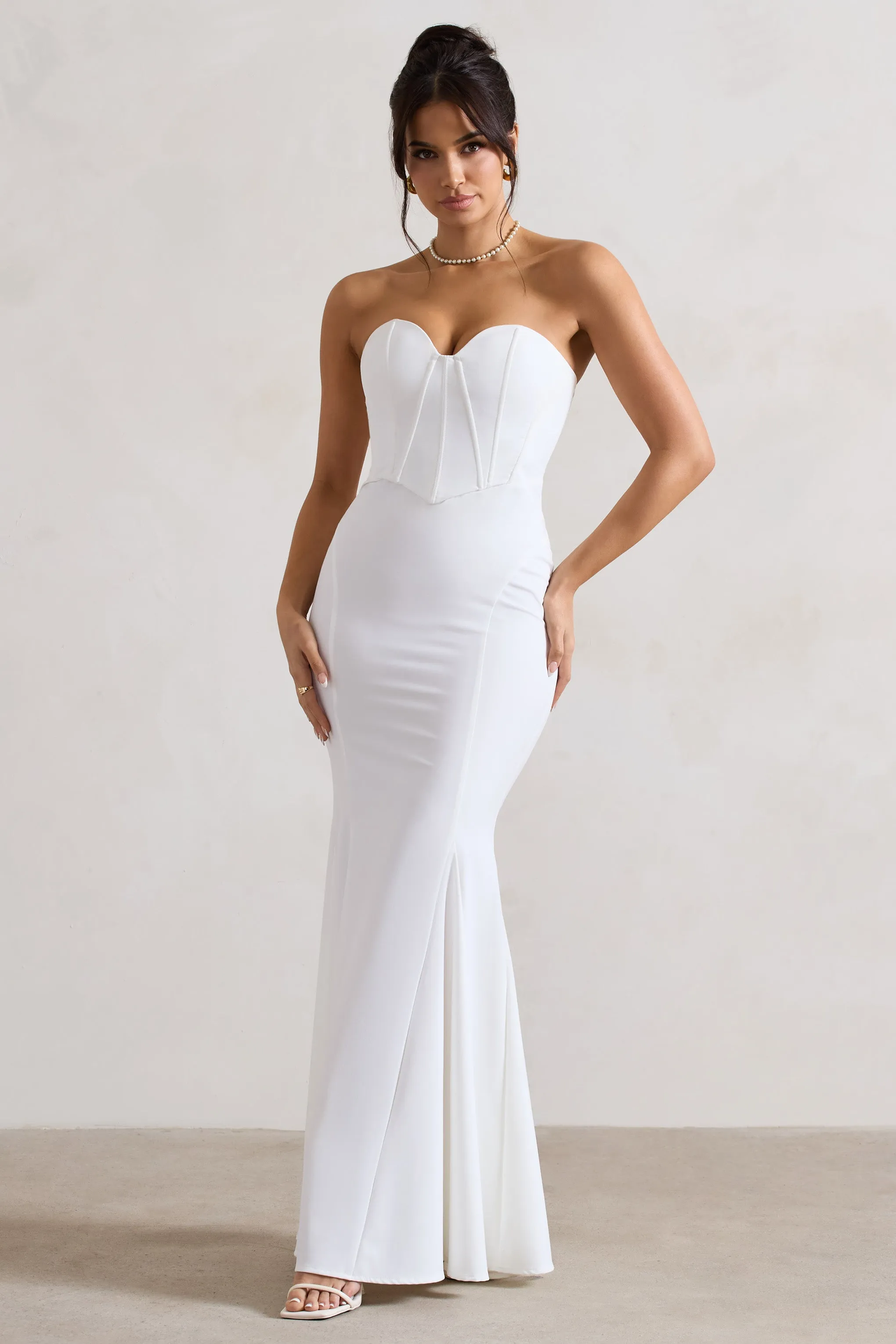 Idyllic Cream Strapless Maxi Dress