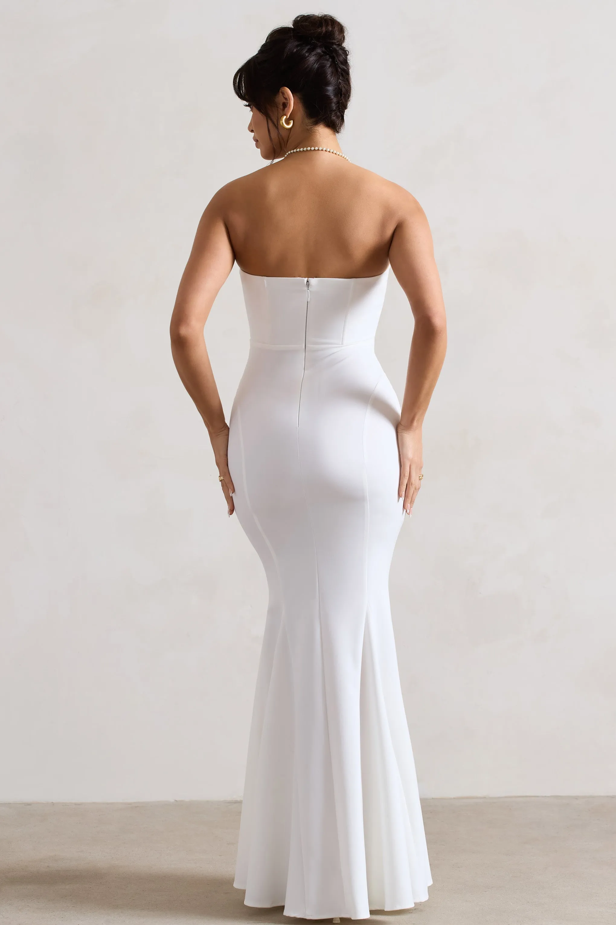 Idyllic Cream Strapless Maxi Dress