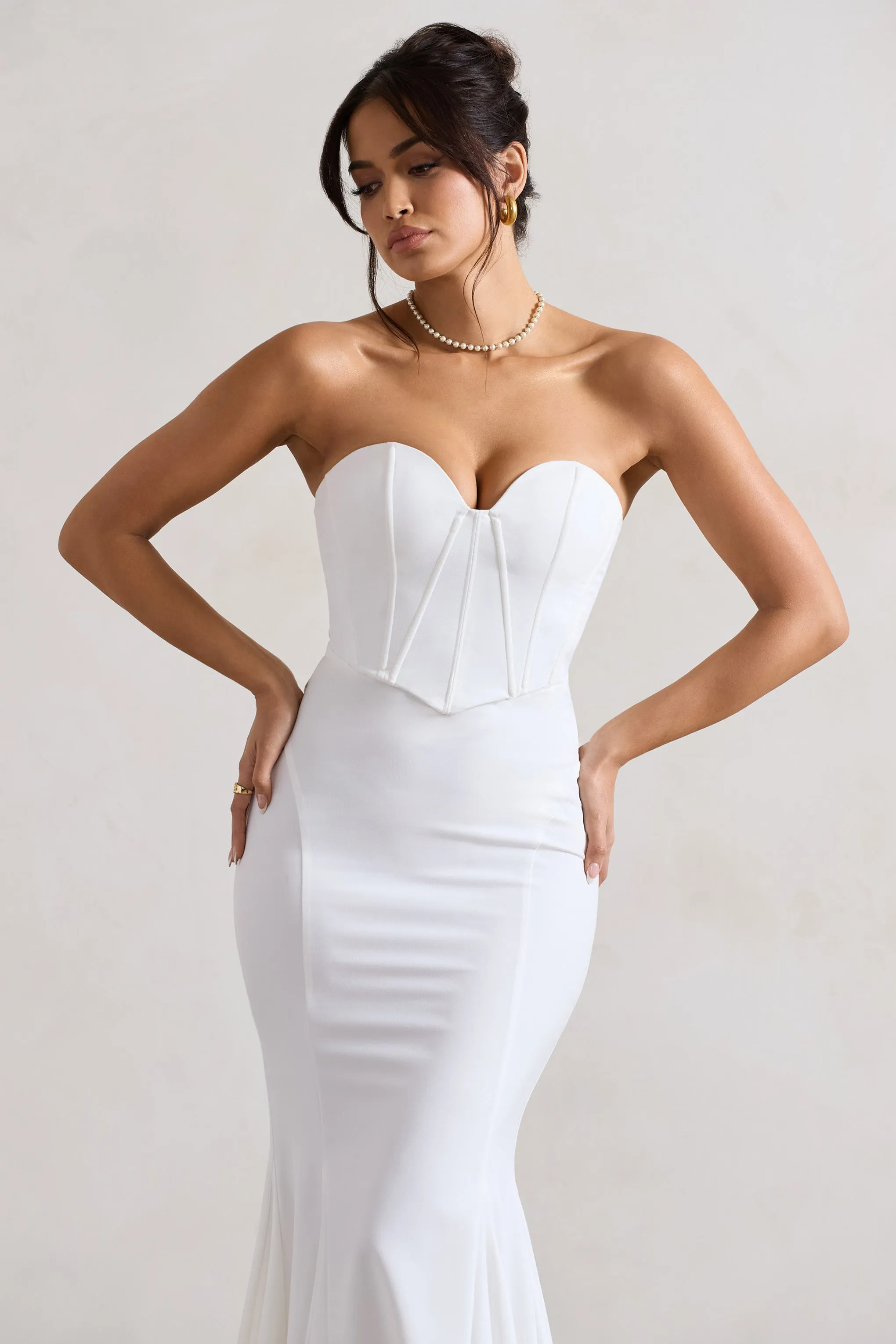 Idyllic Cream Strapless Maxi Dress