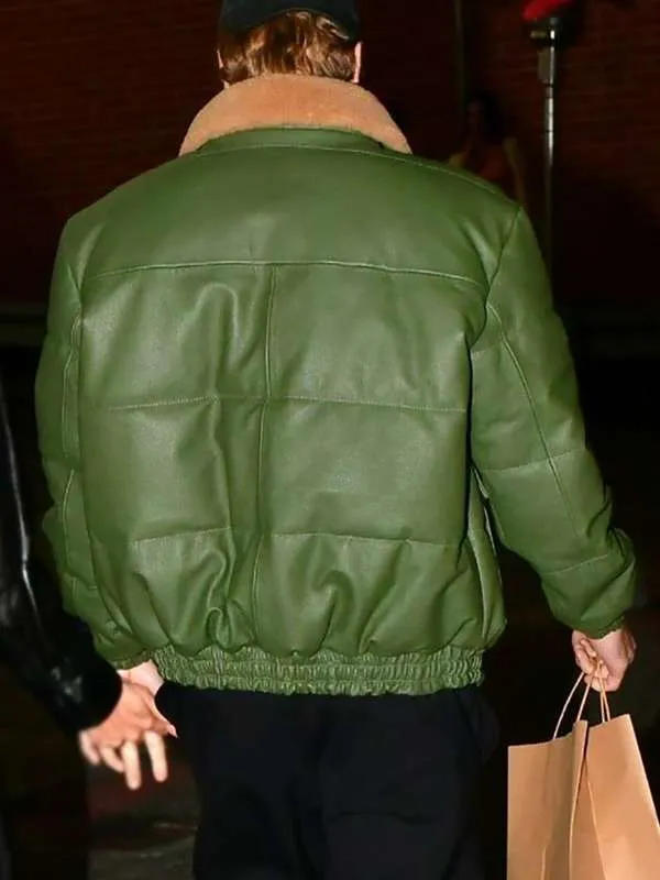 Justin Bieber Green Leather Jacket - New American Jackets