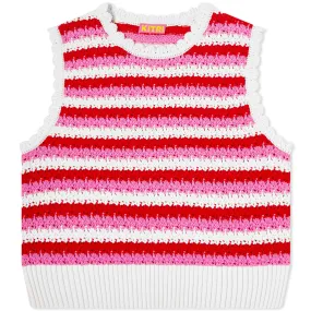 KITRI Pink Stripe Marley Knit Top