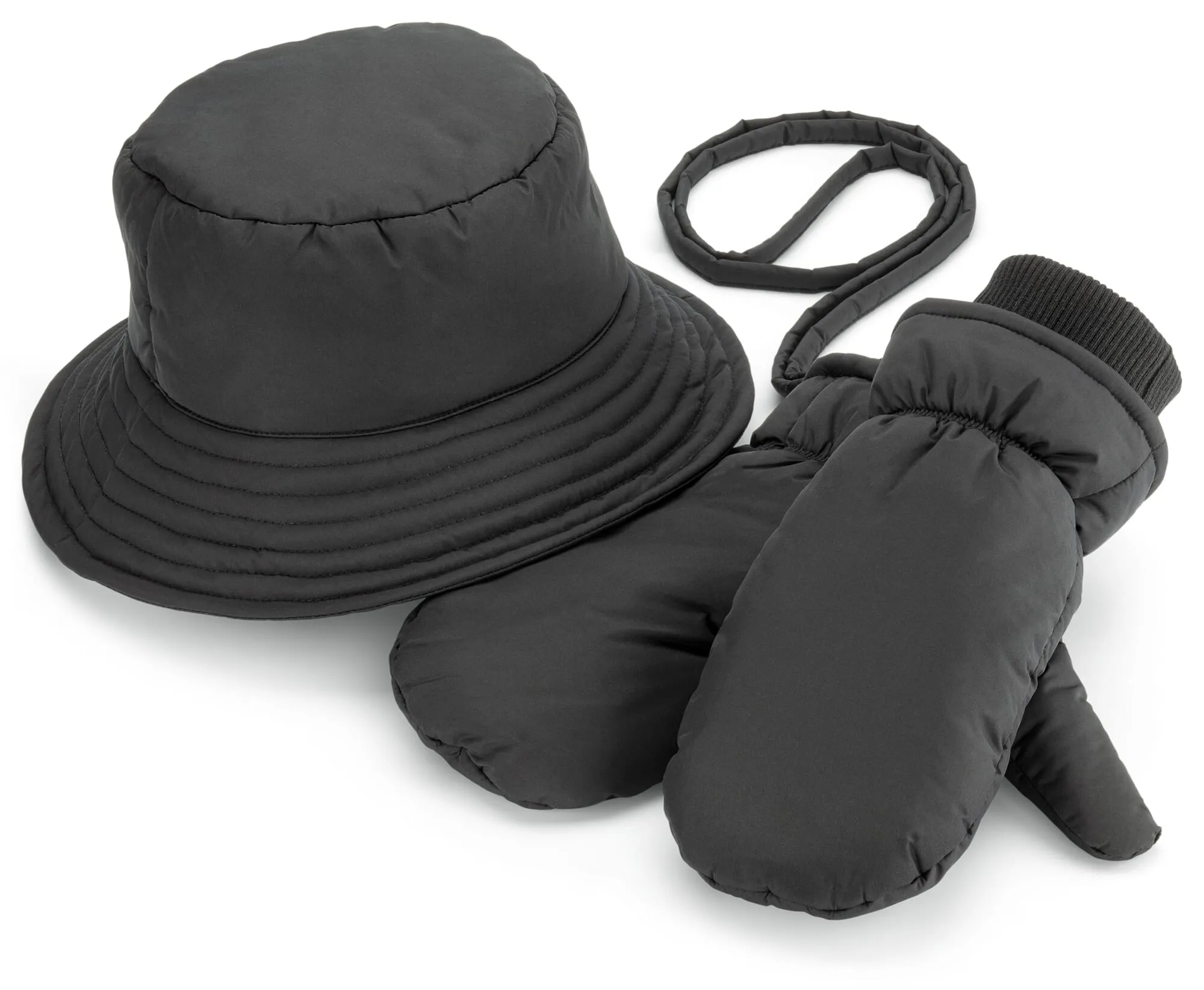 Manufactum Black Ladies' Padded Mittens