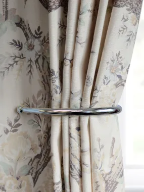 Laura Ashley Chrome Set of Two Ball End Swing Holdbacks