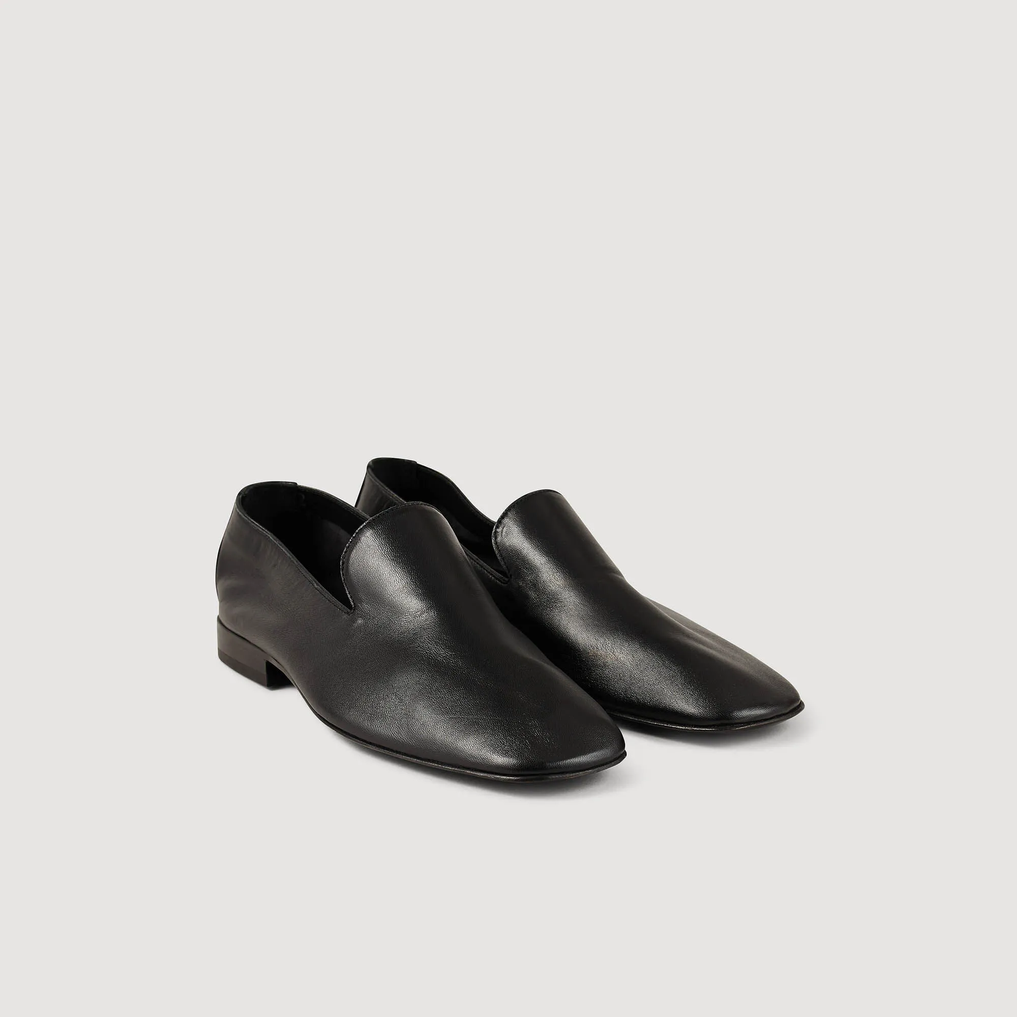 classic leather slip-on shoes