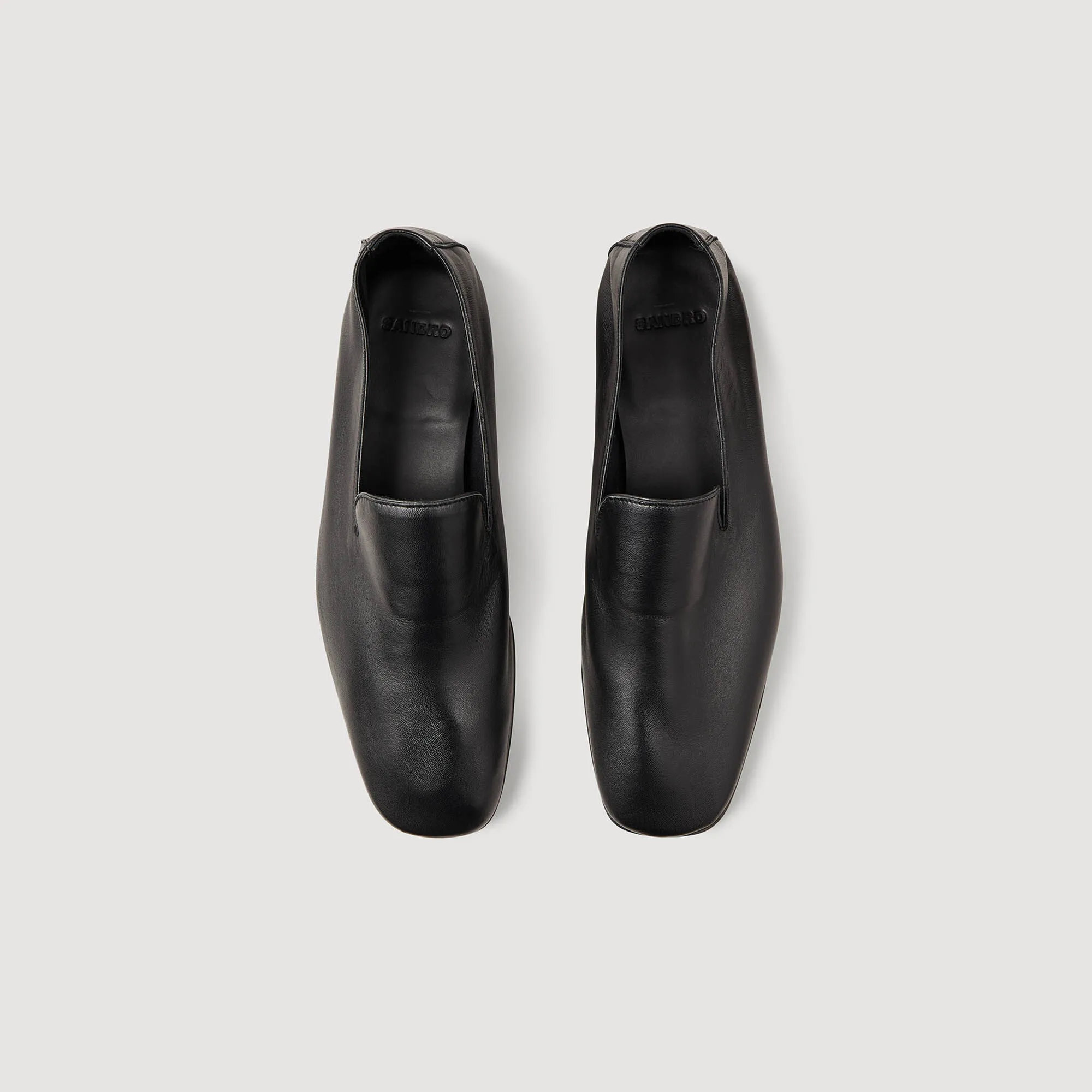 classic leather slip-on shoes