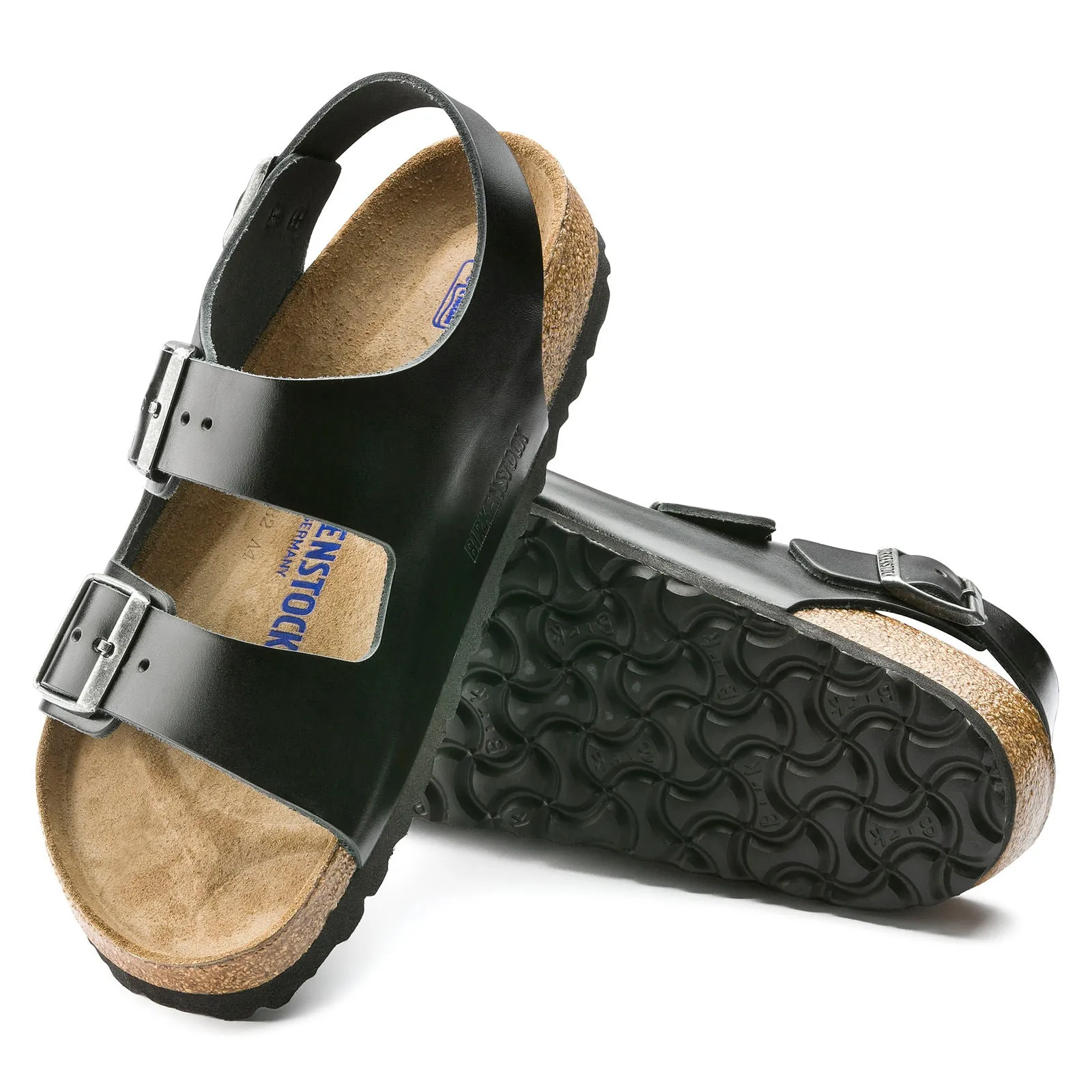 Leather Birkenstock Milano Soft Footbed