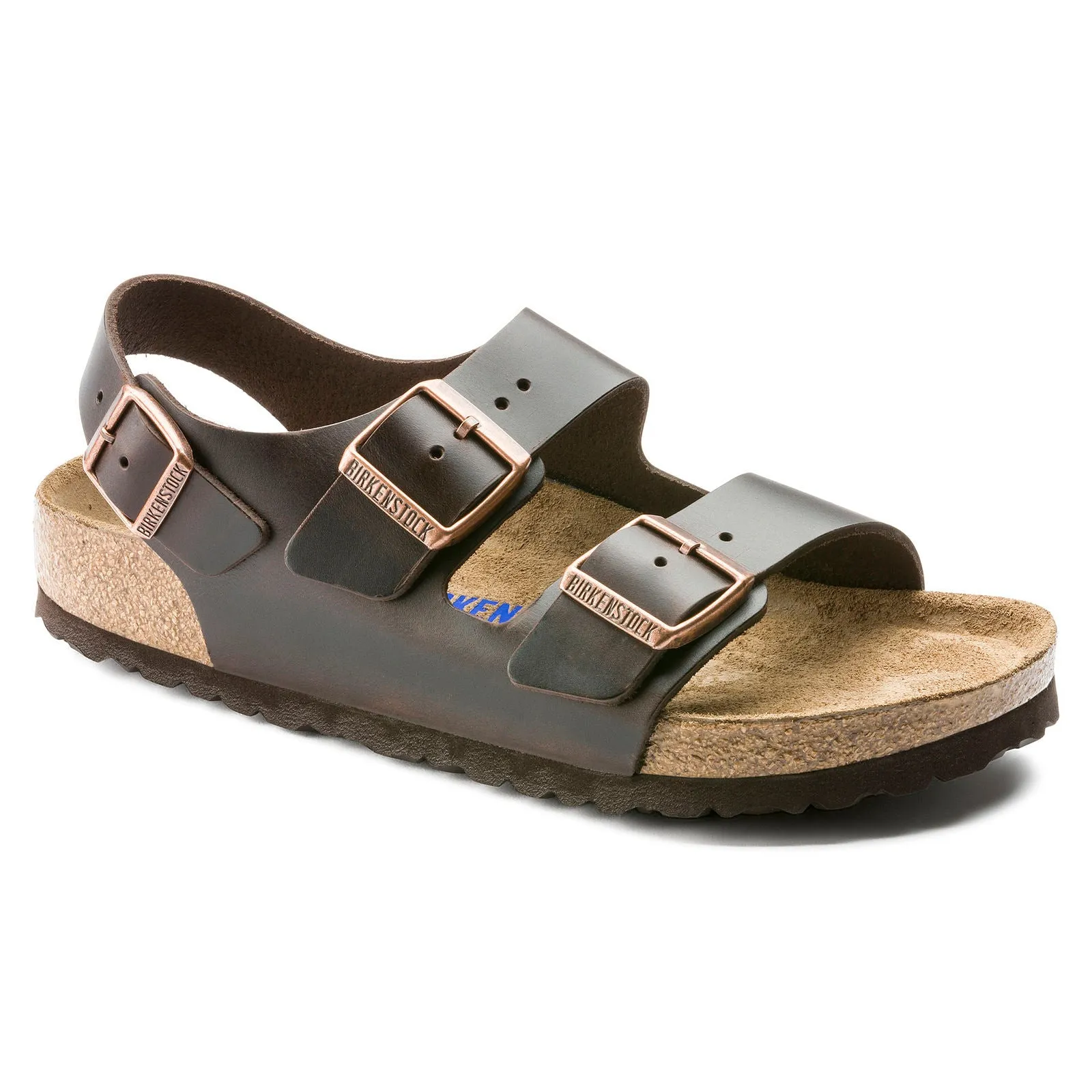 Leather Birkenstock Milano Soft Footbed