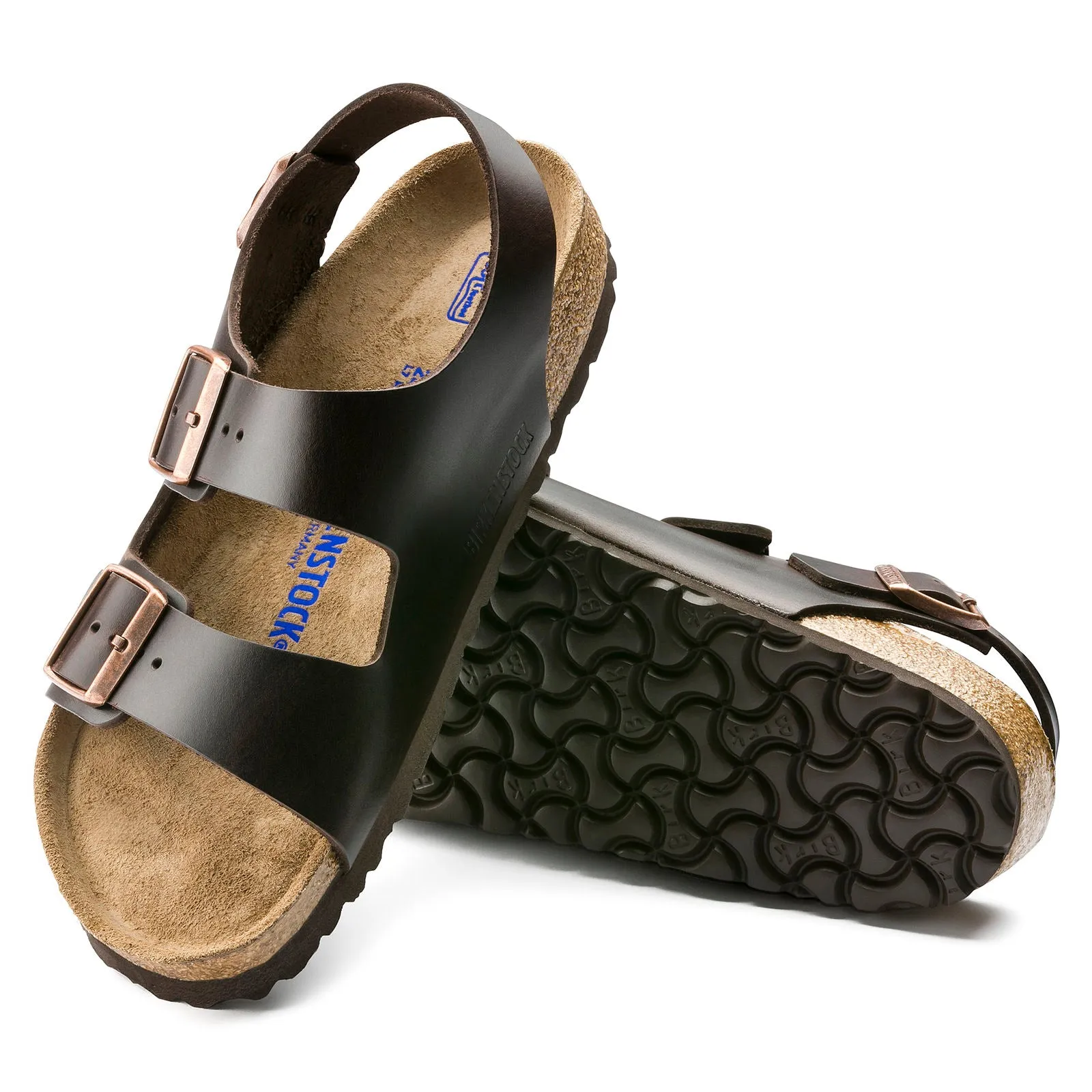 Leather Birkenstock Milano Soft Footbed