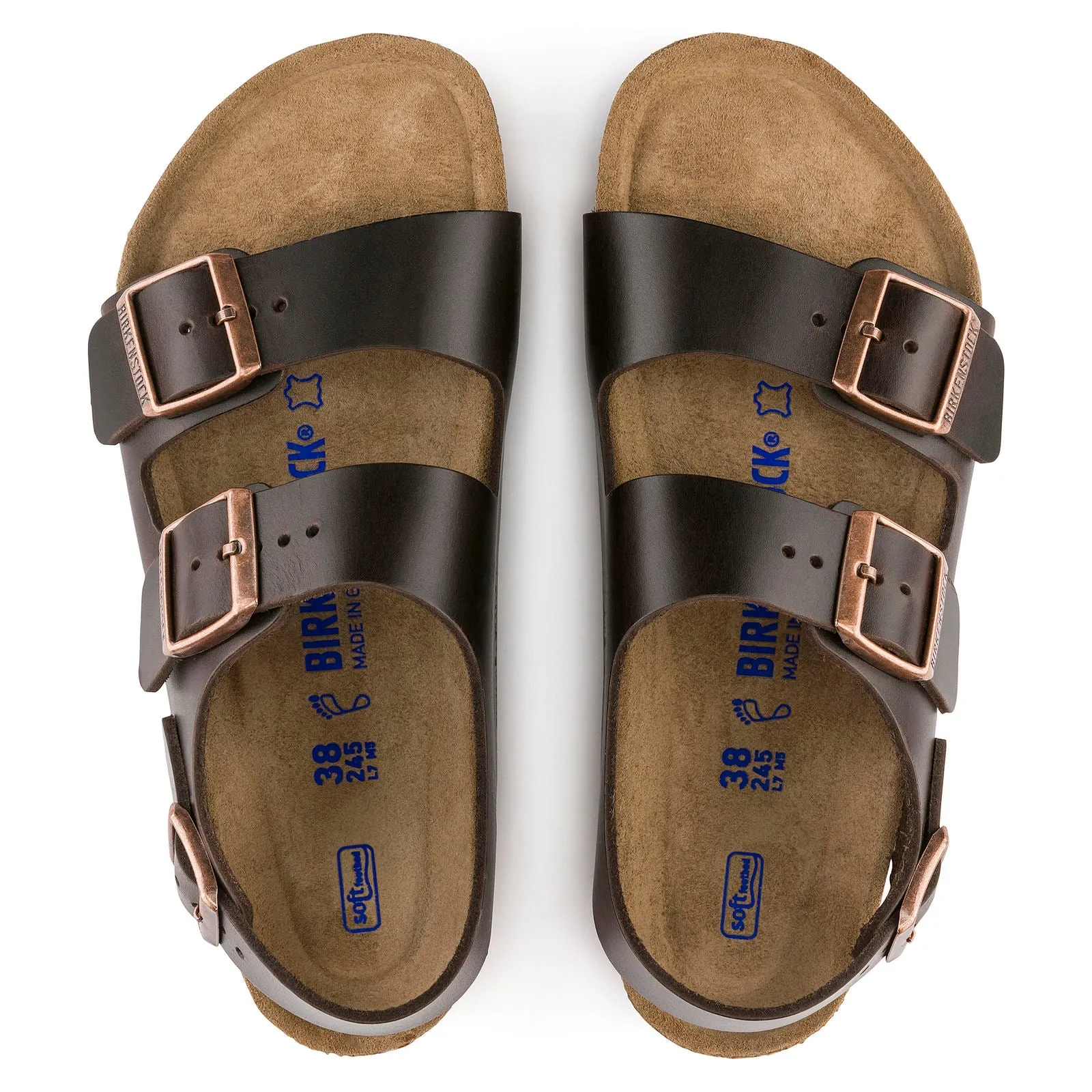 Leather Birkenstock Milano Soft Footbed