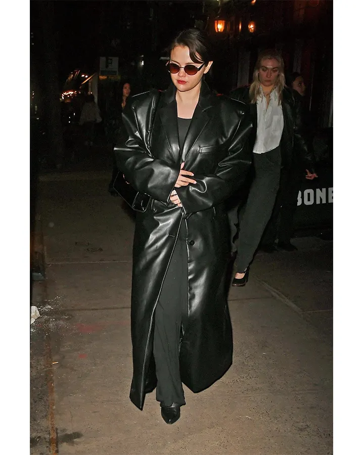 Leather Trench Coat by Selena Gomez