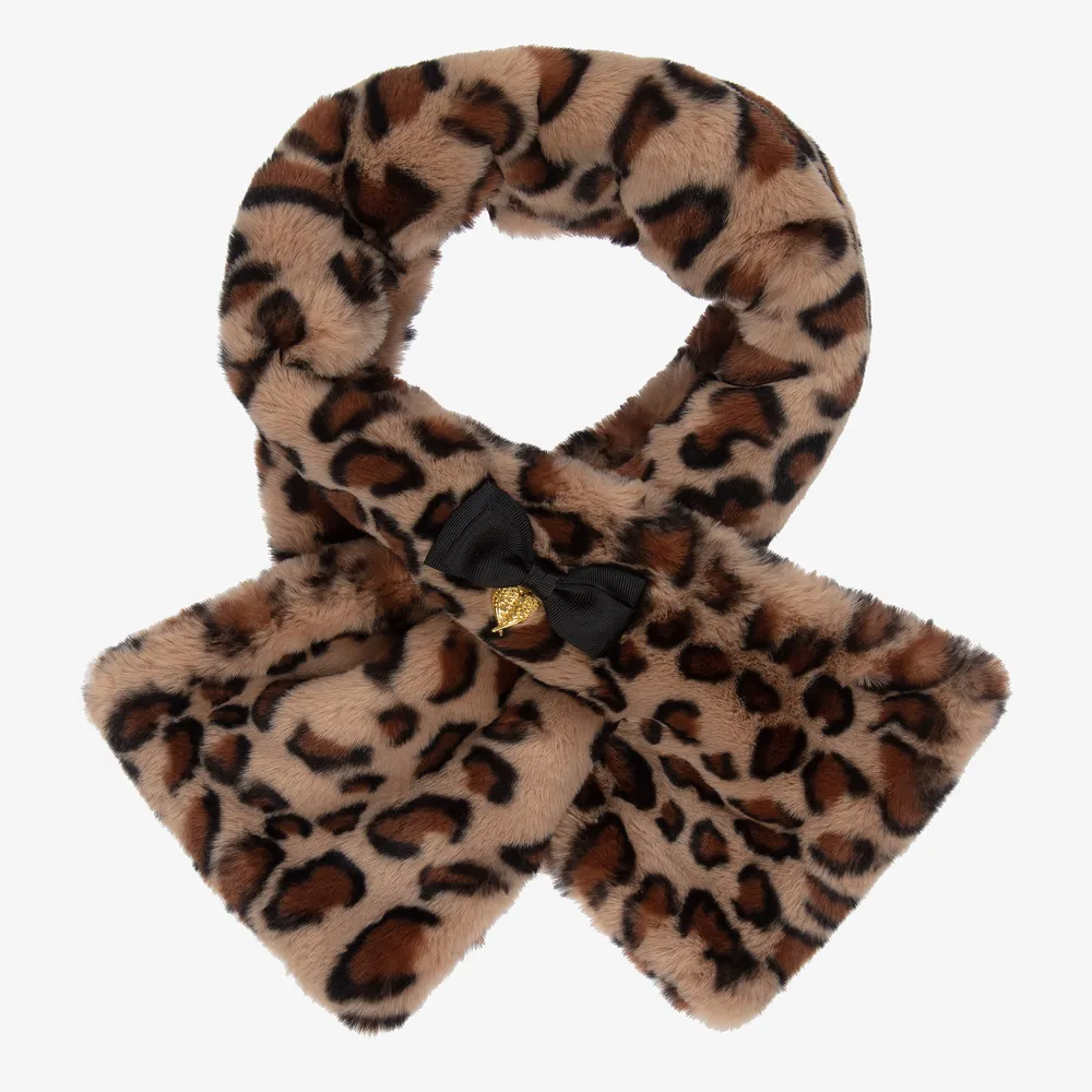 Leopard Faux Fur Scarf