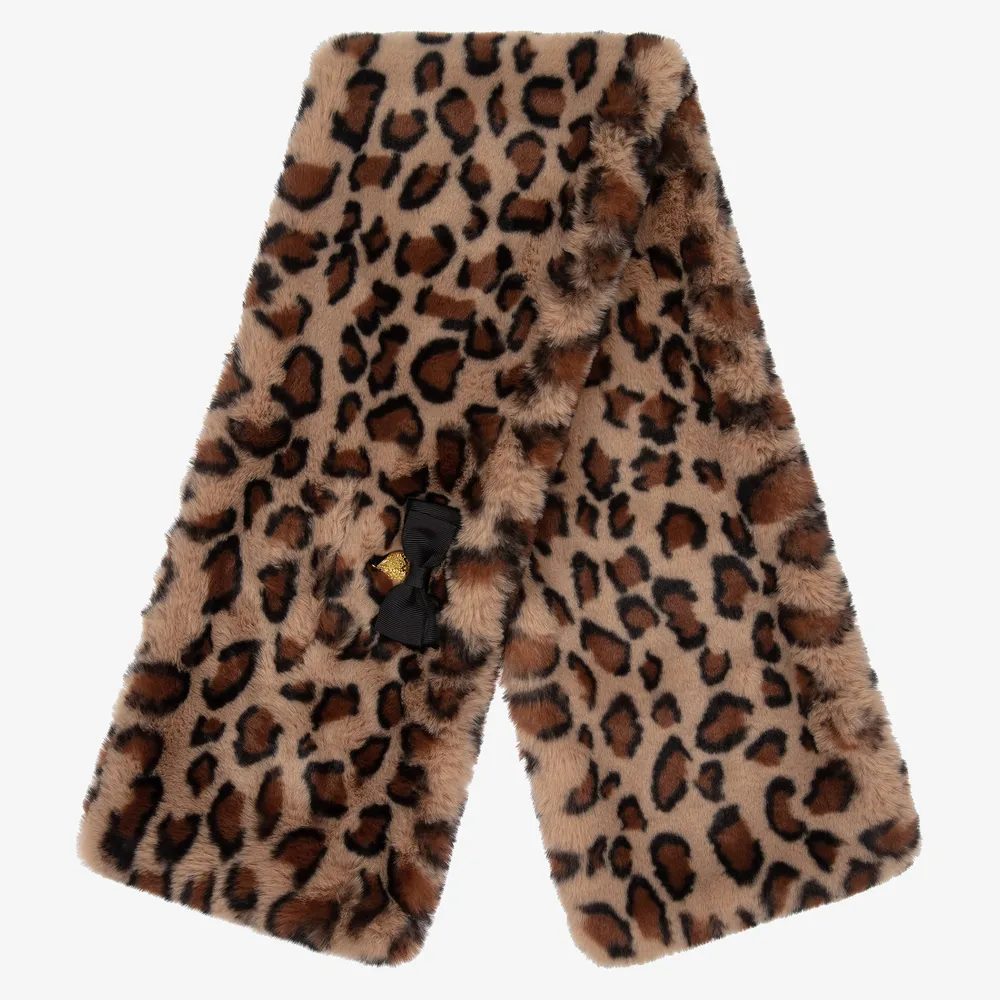 Leopard Faux Fur Scarf