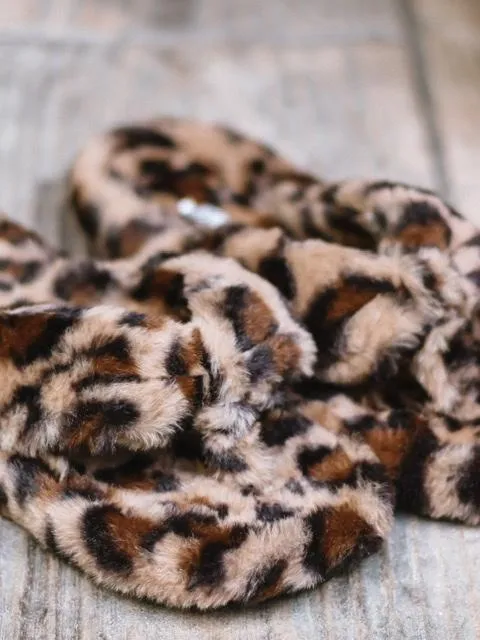 Leopard Faux Fur Slippers