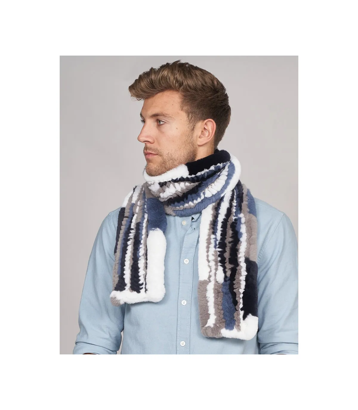 Luke Knit Fur Scarf: FurHatWorld.com