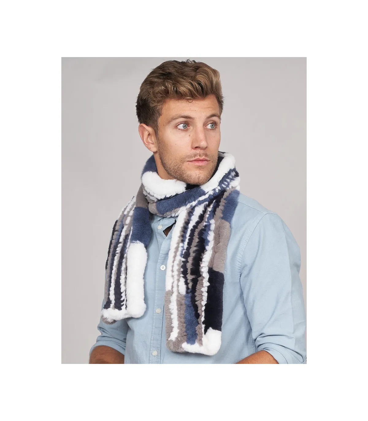 Luke Knit Fur Scarf: FurHatWorld.com