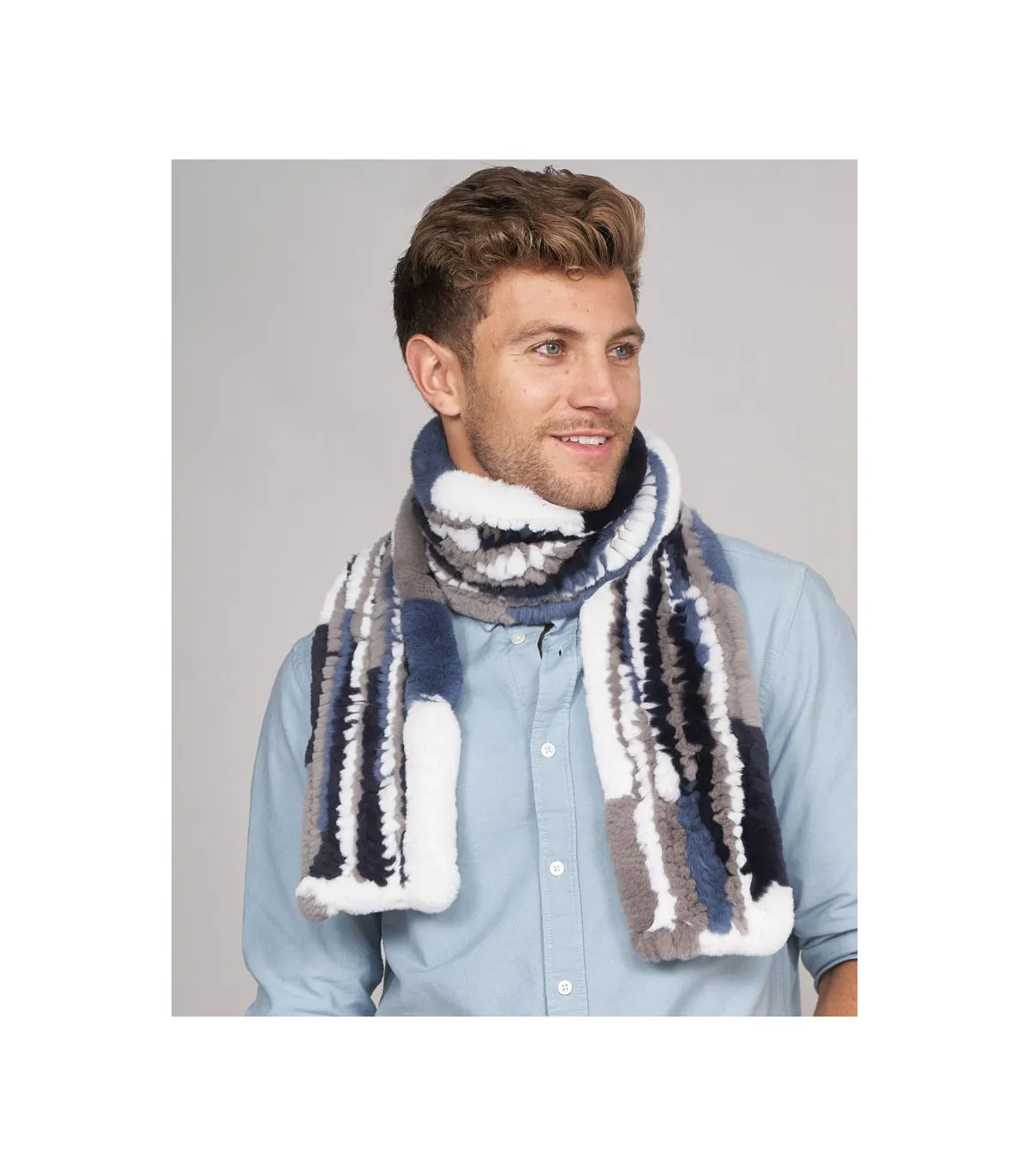 Luke Knit Fur Scarf: FurHatWorld.com