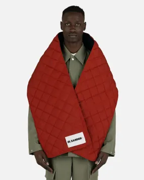 Medium Red Jil Sander Down Scarf