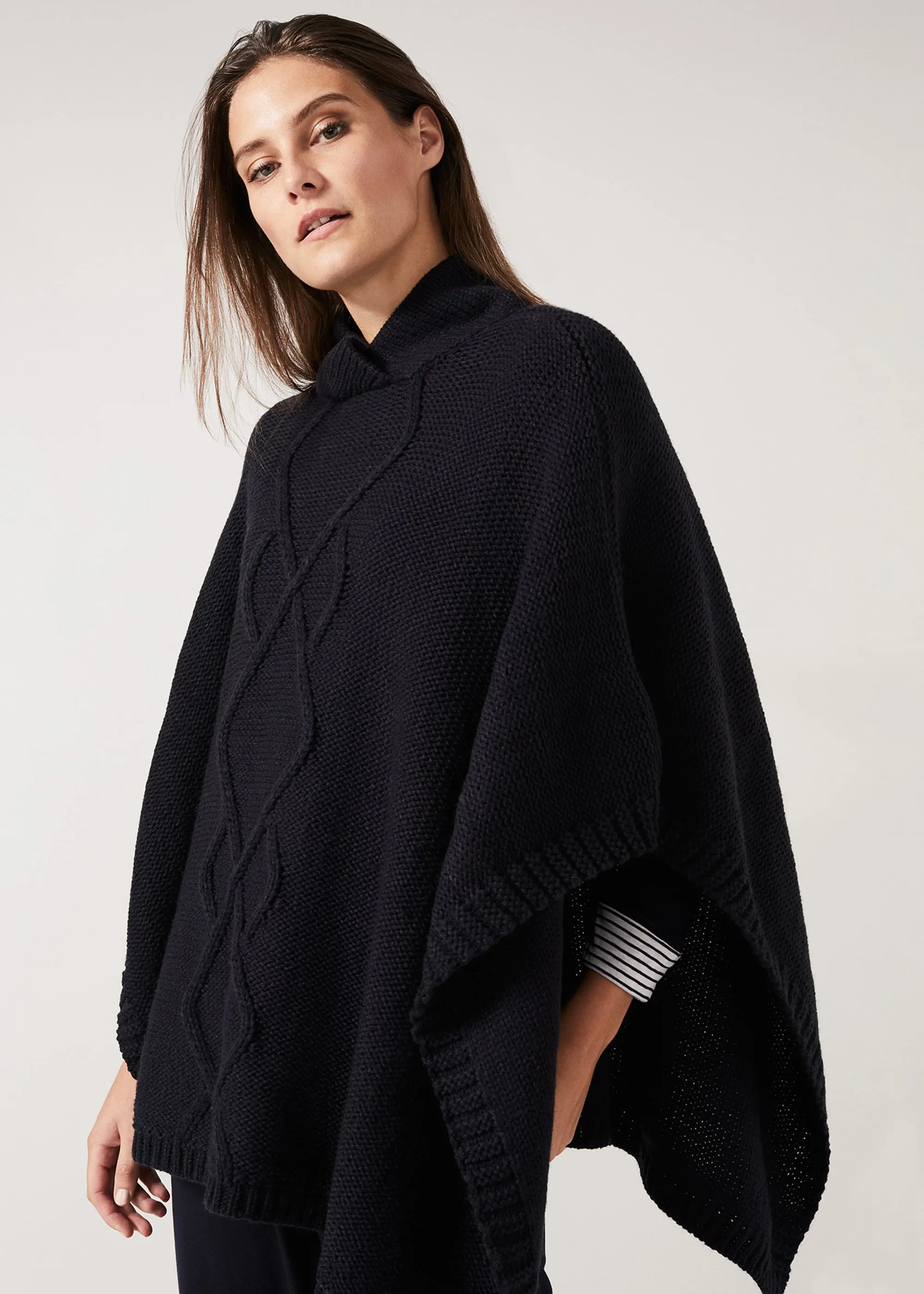 Melly Cable Knit Poncho