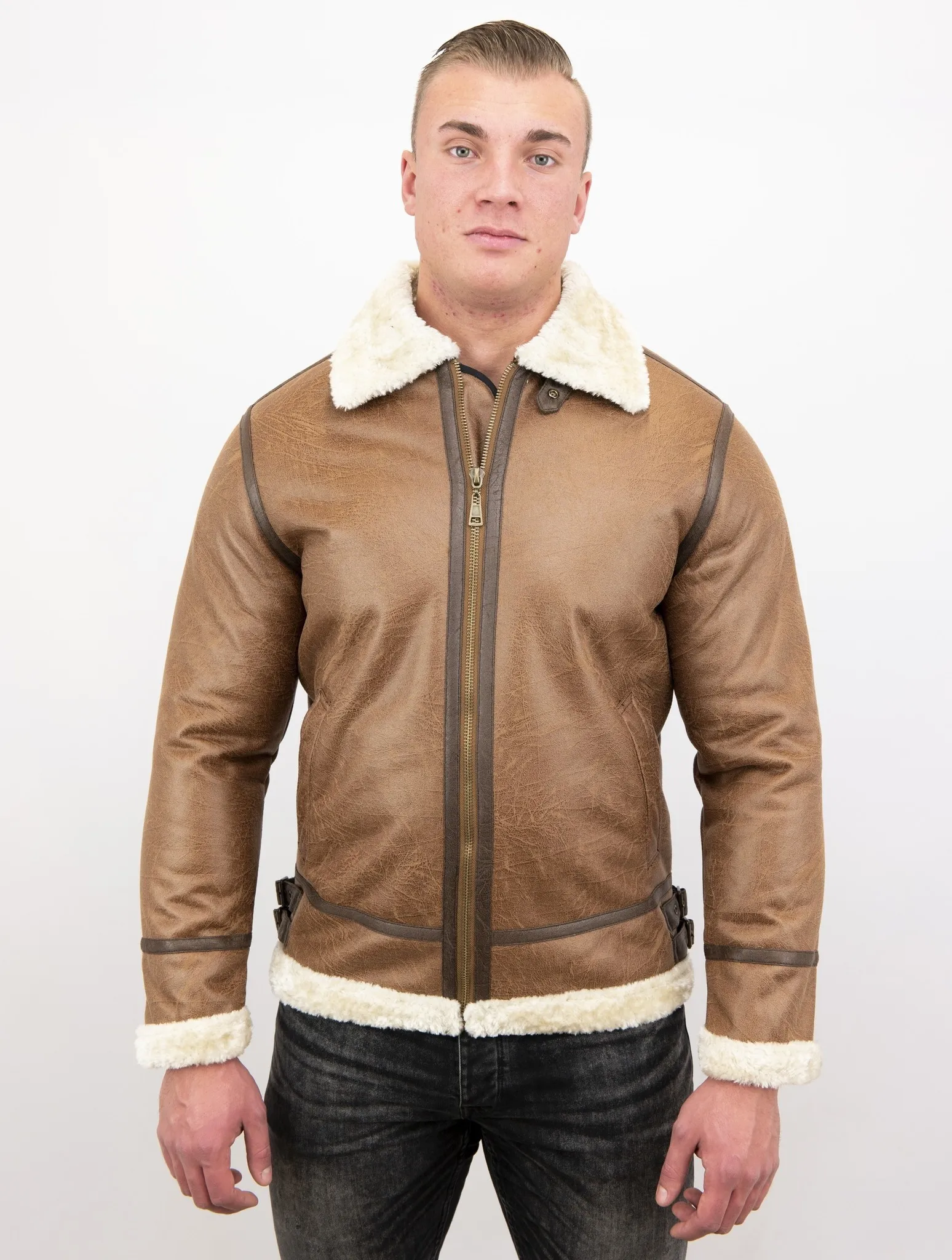 Brown Men's Shearling Jacket