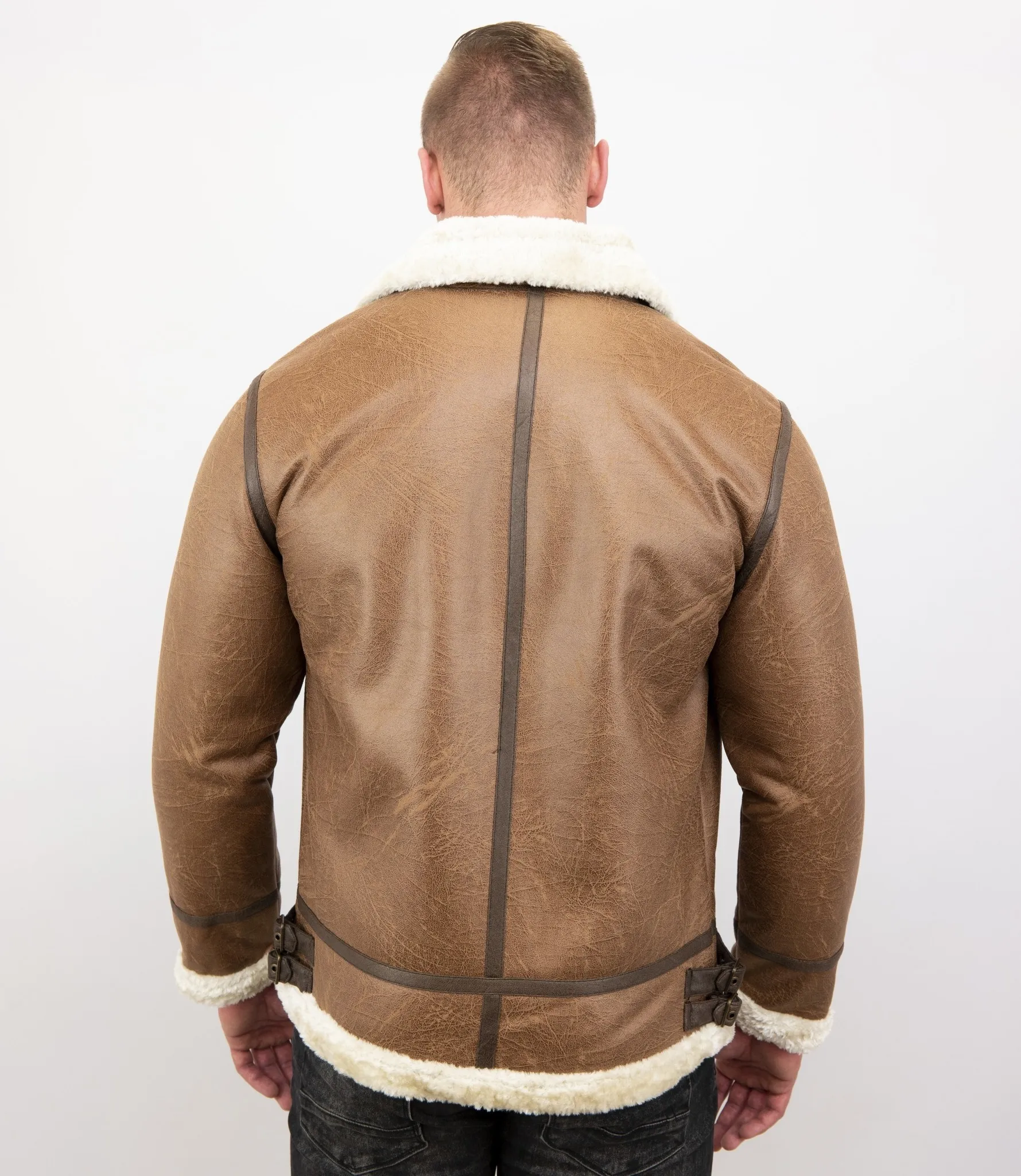 Brown Men's Shearling Jacket