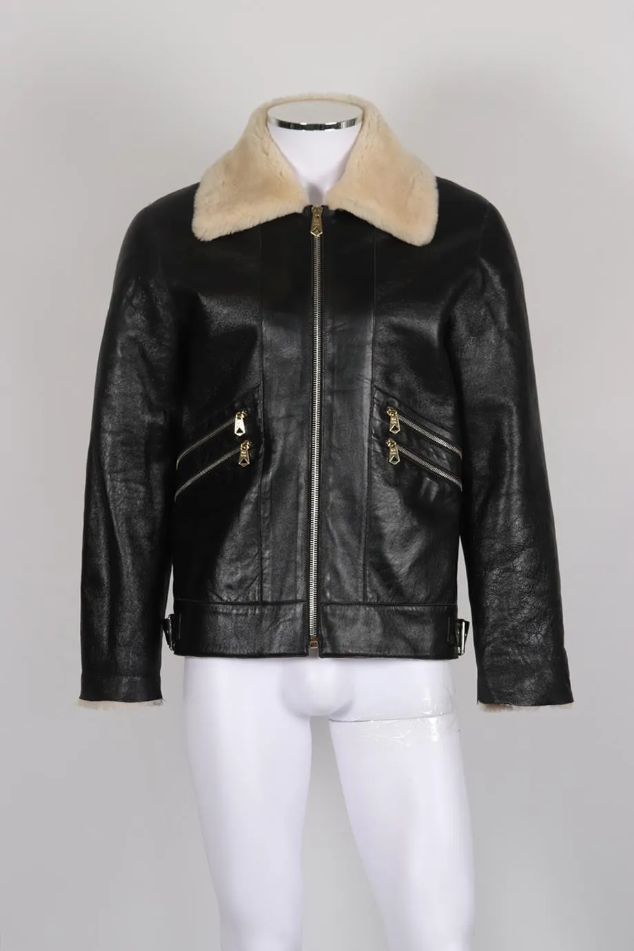 Men's Shearling Lined Leather Jacket from Paul Smith