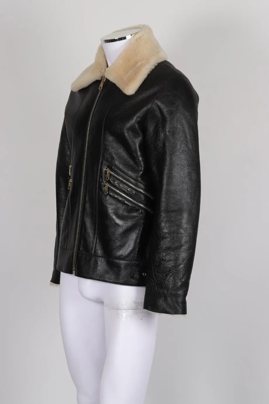 Men's Shearling Lined Leather Jacket from Paul Smith