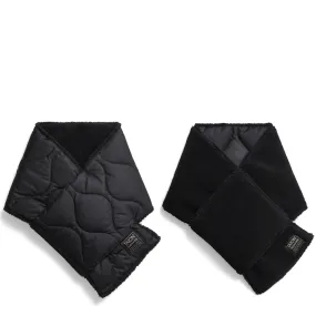 Military Reversible Down Scarf Black / Black