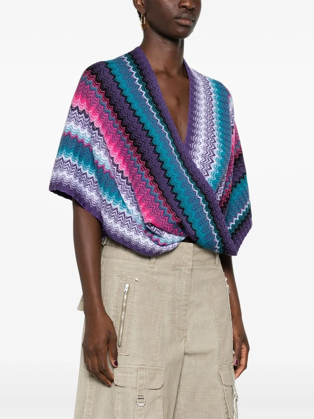 Missoni Zig Zag Wool Poncho