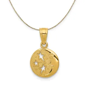 10mm Moon and Stars Necklace