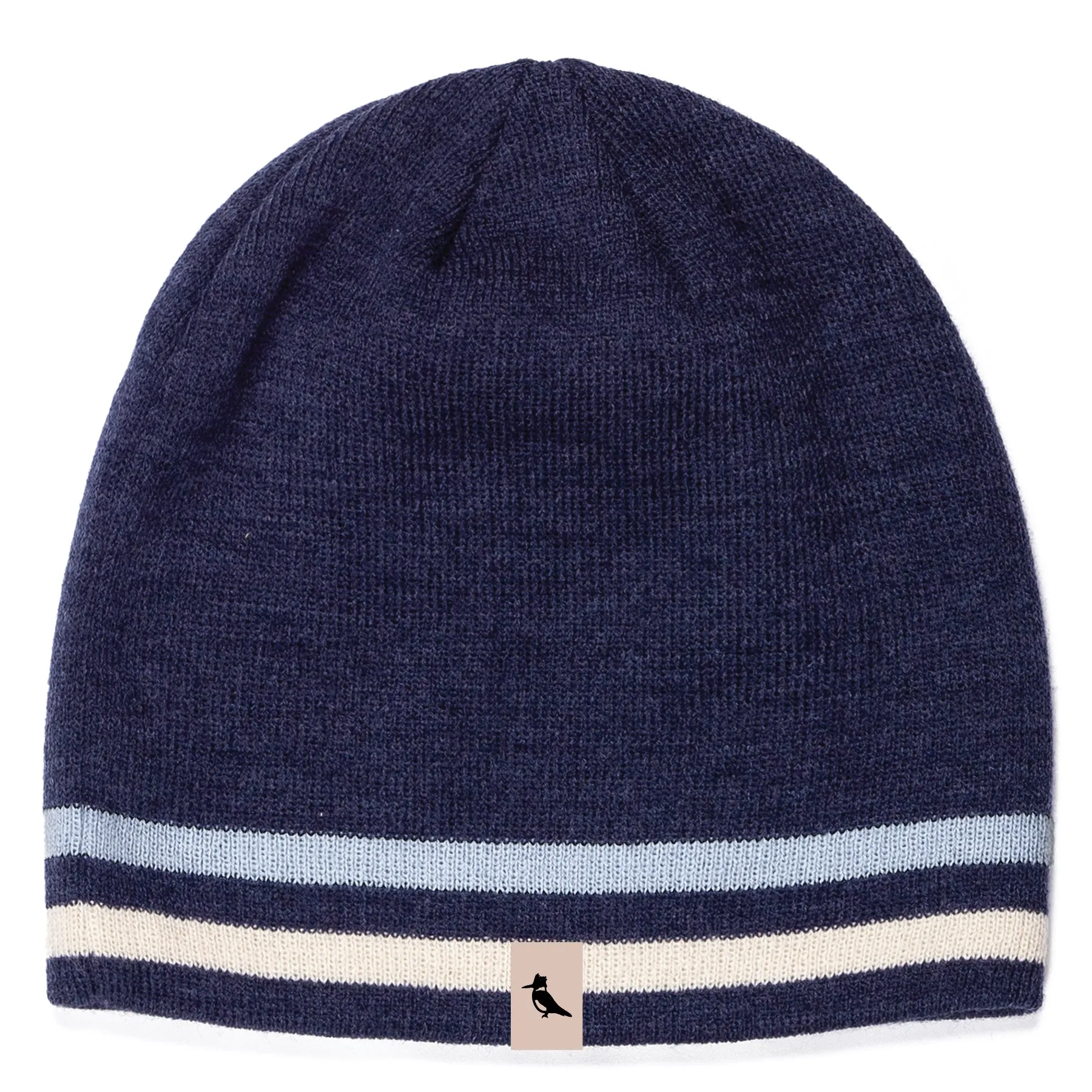 Navy MRFC Logo Striped Knit Beanie