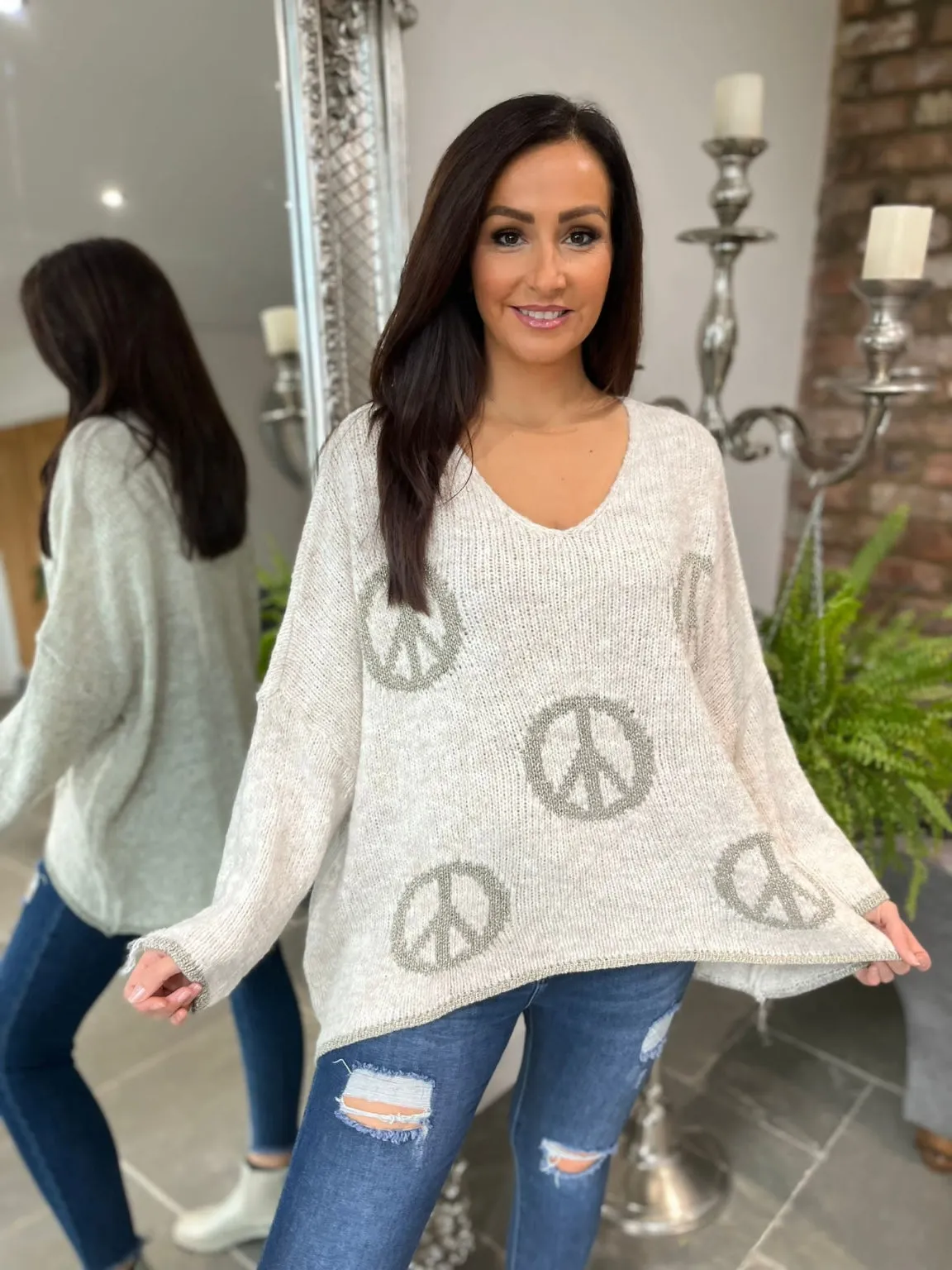 Joanie Multi Peace Sweater