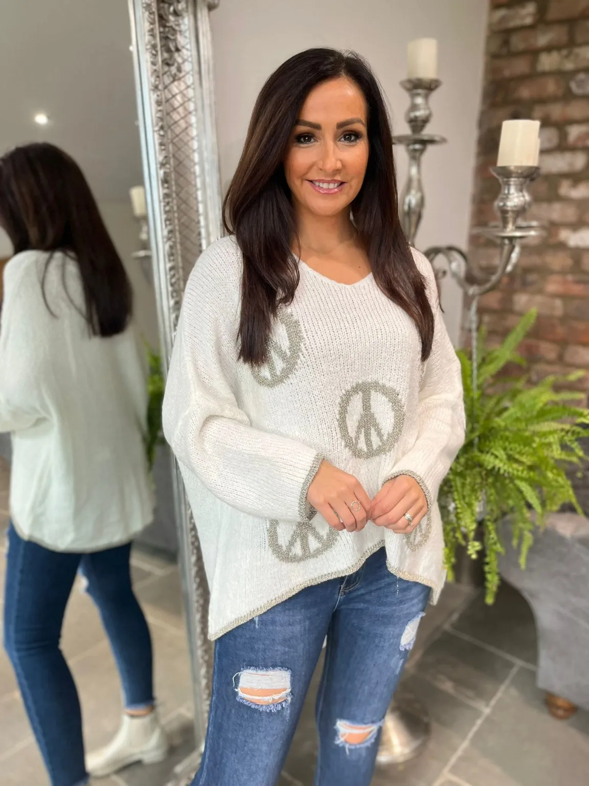 Joanie Multi Peace Sweater