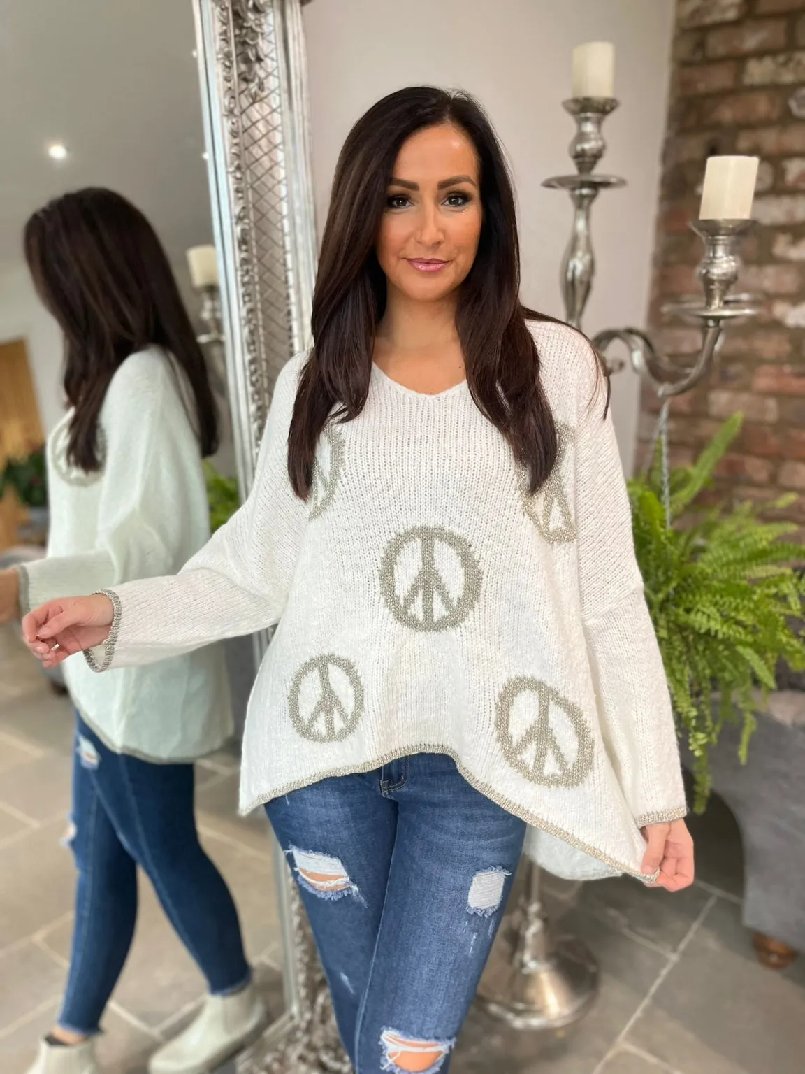 Joanie Multi Peace Sweater