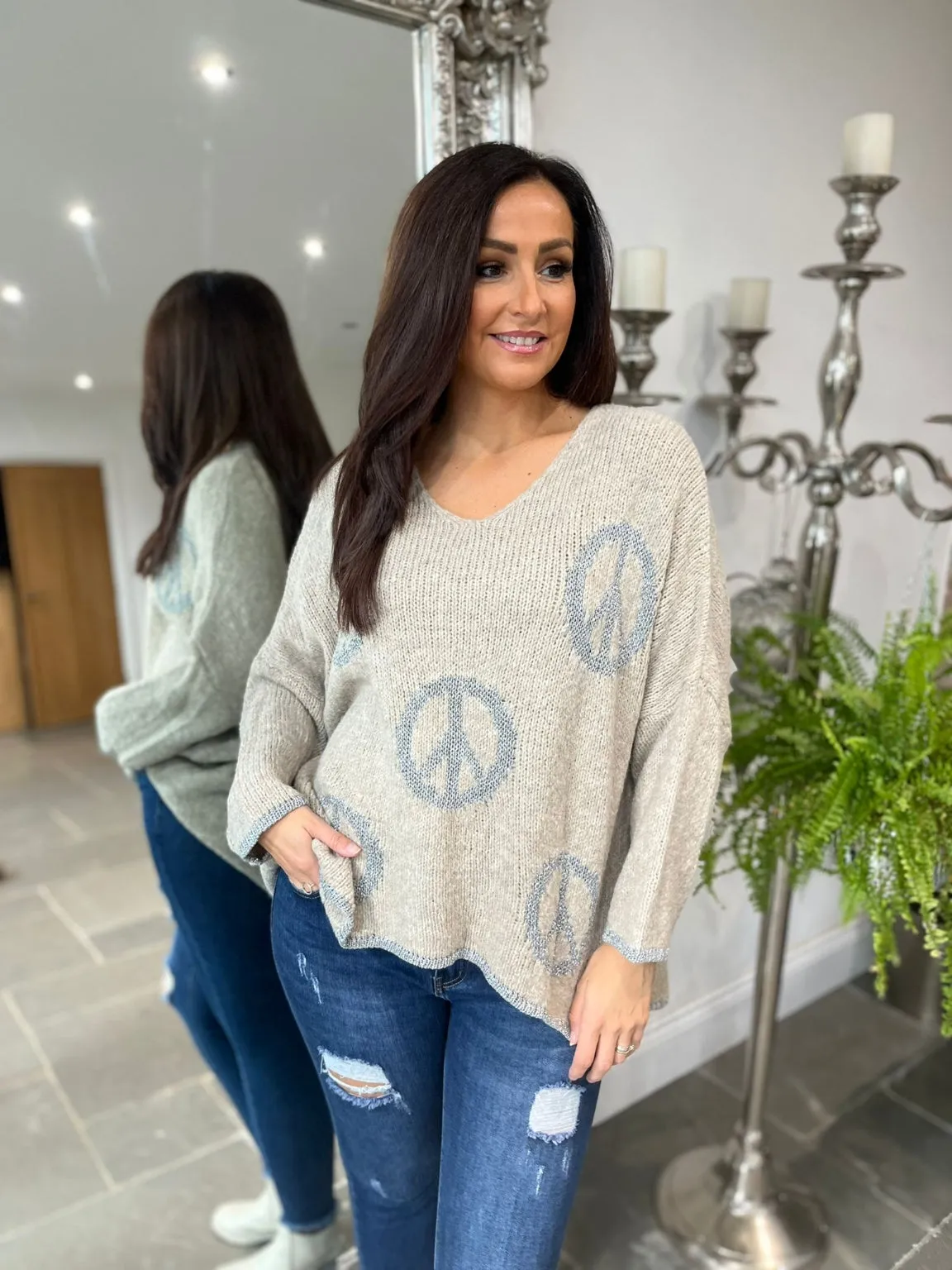 Joanie Multi Peace Sweater