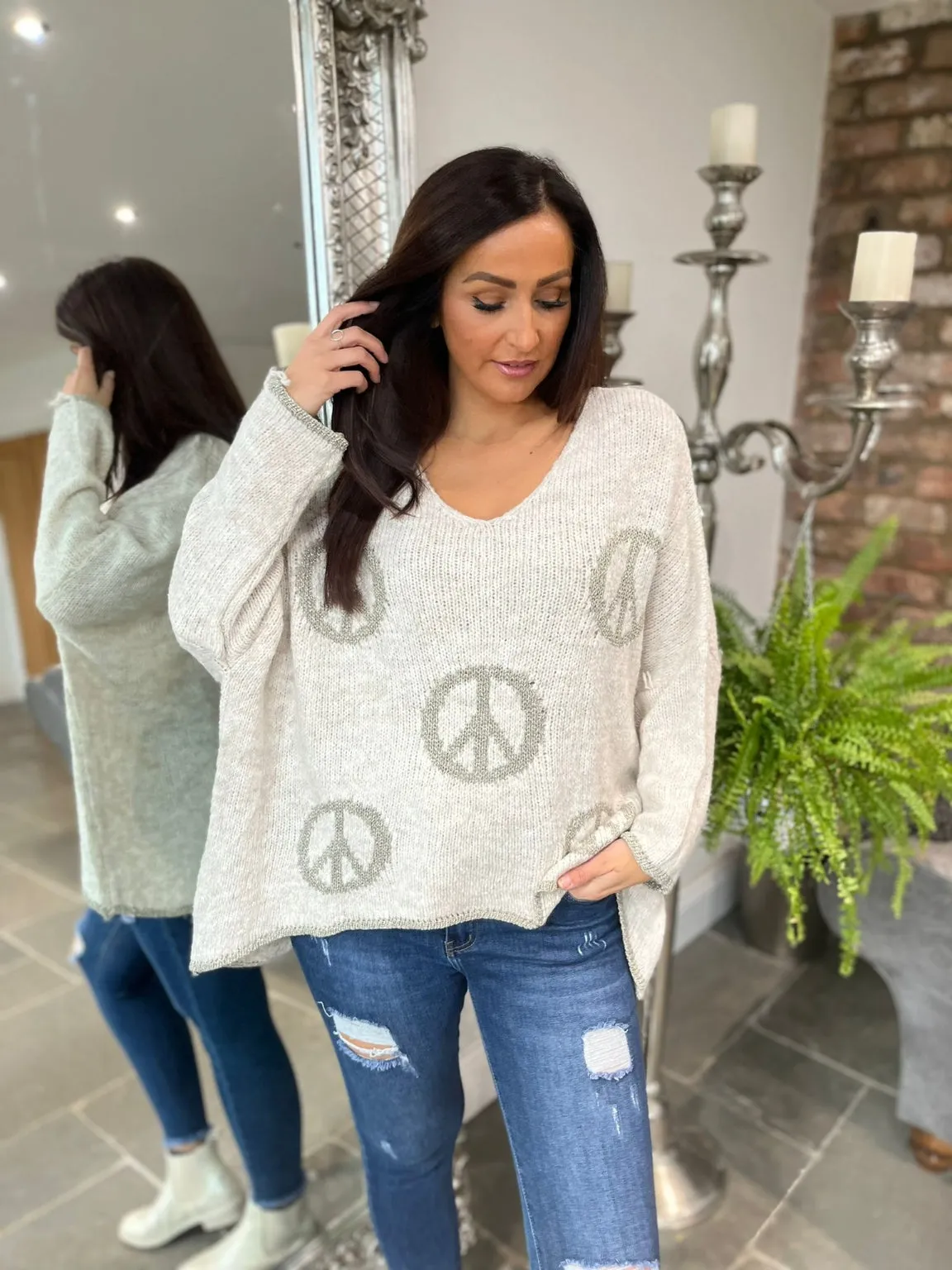 Joanie Multi Peace Sweater