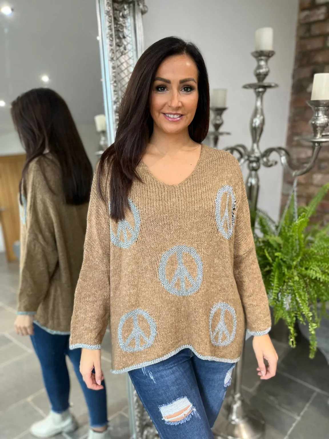 Joanie Multi Peace Sweater