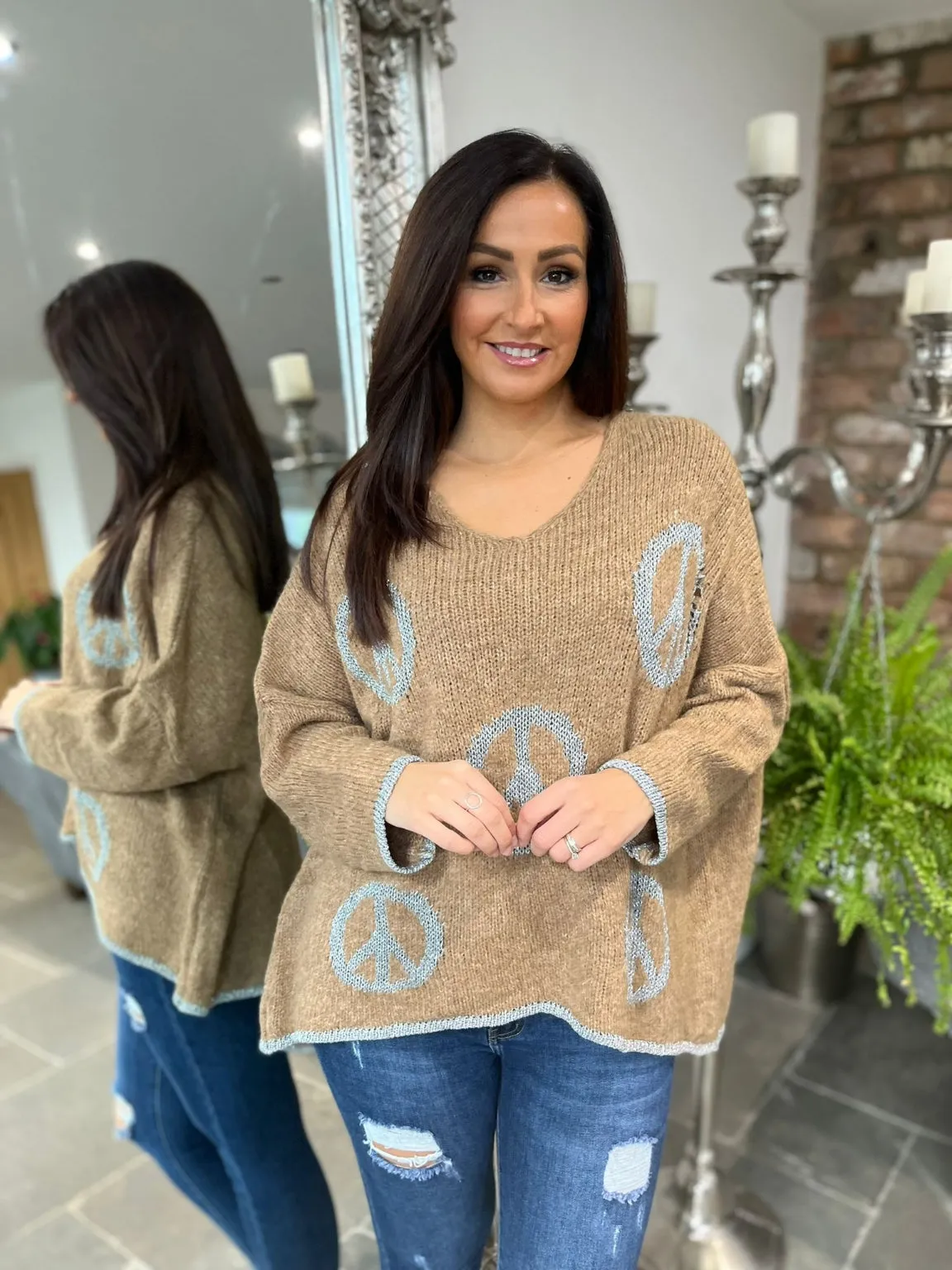 Joanie Multi Peace Sweater